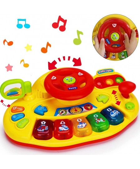 Baby Musical Toys 6 to 12 12-18 Months Light Up Steering Wheel Toy Infant Toys 3-6 7 8 9 Month Old Babies Learning Toys for 1...