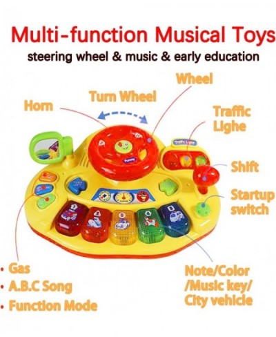 Baby Musical Toys 6 to 12 12-18 Months Light Up Steering Wheel Toy Infant Toys 3-6 7 8 9 Month Old Babies Learning Toys for 1...