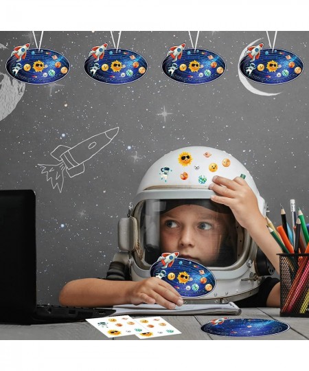 16 Sheets Outer Space Stickers for Kids Planet Solar System Stickers Outer Space Craft Kit Kids Educational and Learning Acti...