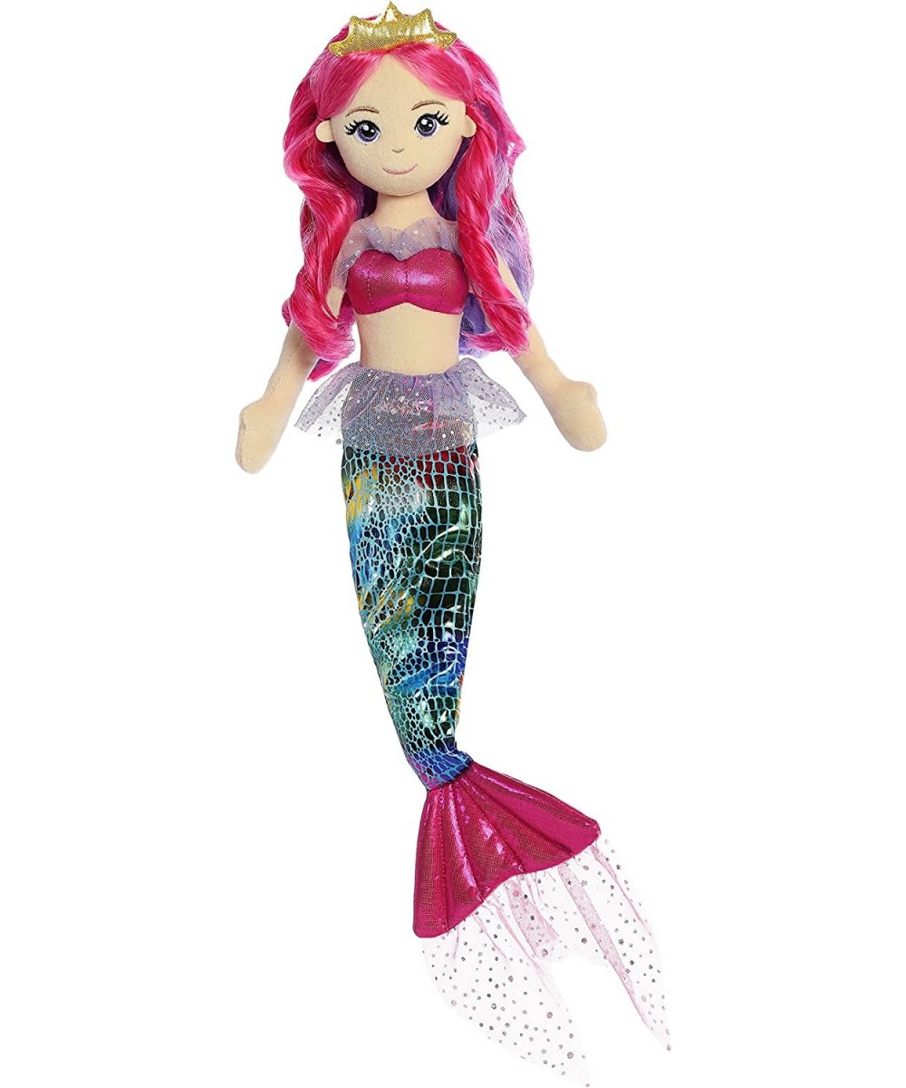 World Sea Sparkles Mermaid Plush Rainbow Fuchsia 18 inches $34.85 - Plush Figure Toys