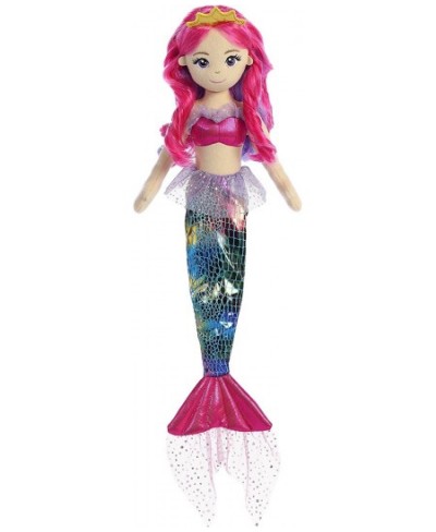 World Sea Sparkles Mermaid Plush Rainbow Fuchsia 18 inches $34.85 - Plush Figure Toys