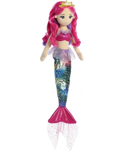 World Sea Sparkles Mermaid Plush Rainbow Fuchsia 18 inches $34.85 - Plush Figure Toys