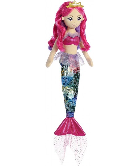 World Sea Sparkles Mermaid Plush Rainbow Fuchsia 18 inches $34.85 - Plush Figure Toys