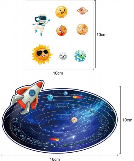 16 Sheets Outer Space Stickers for Kids Planet Solar System Stickers Outer Space Craft Kit Kids Educational and Learning Acti...