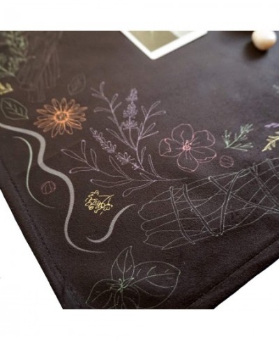 Kitchen Witch Herbology: Tarot Cloth for Any Tarot Cards 24 inches by 24 inches Large (Black) $44.11 - Fortune Telling Toys