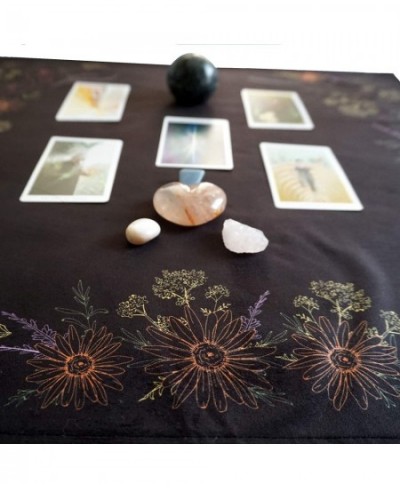 Kitchen Witch Herbology: Tarot Cloth for Any Tarot Cards 24 inches by 24 inches Large (Black) $44.11 - Fortune Telling Toys