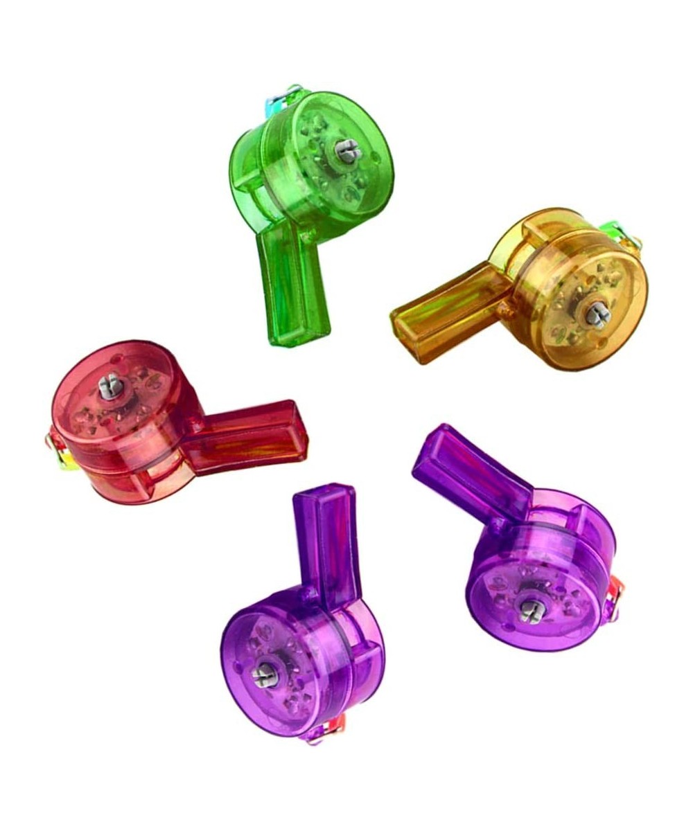 5pcs Flashing Whistle Light Up Whistle Glowing in The Dark Toy Noise Maker Toy LED Party Favors Gifts for Kids Children (Rand...