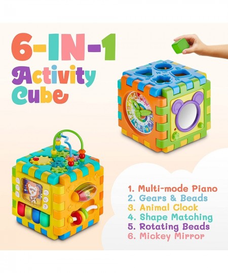 Baby Activity Cube – 6-in-1 Multi-Assembly Activity Square for Babies 10m+ – BPA-Free Play Cube for Infants & Toddlers Teache...