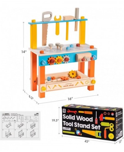 Toddler Tool Bench Kids Tool Set - Play Tools Wooden Toddler Toys Construction Toys Work Bench - Gift 3 4 5 Years Old Boys Gi...