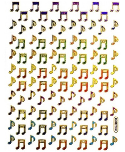 Stickers Glitter Pack 10 Sheets Colorful Music Note Song Musical Label Cartoon Sticker Scrapbooking & Paper Kids Crafts Party...