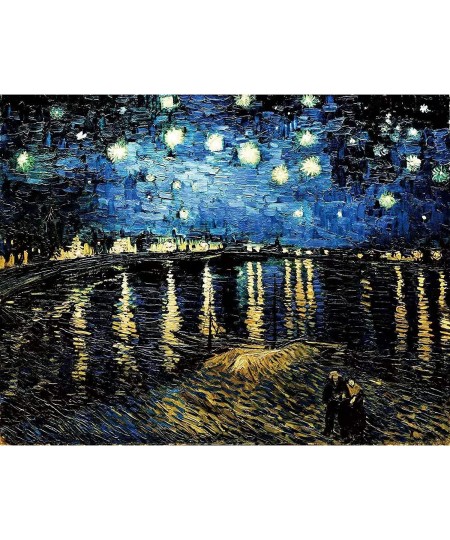 Jigsaw Puzzles for Adults 1000 Pieces and Up 3D Puzzles Game for Famliy Starry Night Over The Rhone by Vincent Van Gogh $27.7...