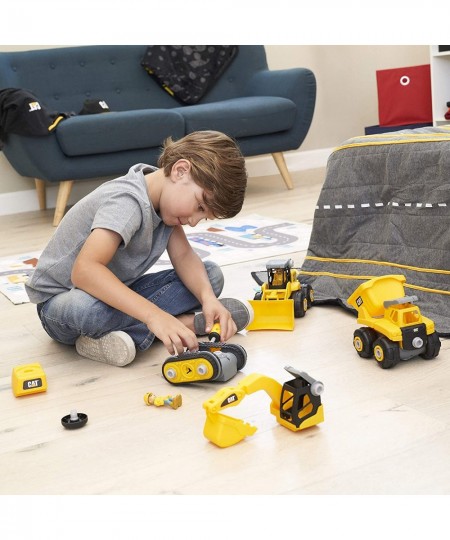 Funrise Caterpillar CAT Construction Build Your Own Junior Crew Excavator Building Toy Yellow (80903) $25.97 - Kids' Play Con...