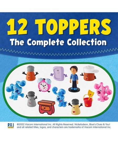 Blue's Clues Toppers for Kids | 12 Topper Blue’s Clues Toys in 1 Pack | Collect All 12 Blue Clues Toys / Mini Toys | Kids’ To...