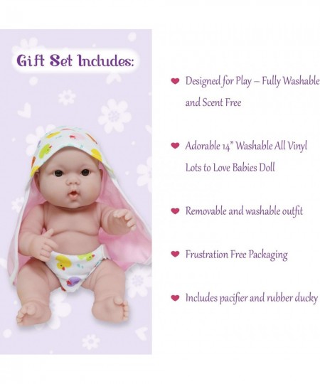 - Lots to Love Babies 14" All Vinyl Doll | 4 Piece Bath Time Gift Set | Posable & Waterproof | Ages 2+ Pink $28.97 - Dolls