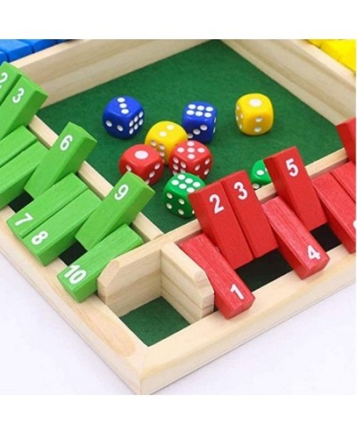 Store 8 Dice Shut The Box Dice Game Classic 4 Sided Wooden Board Game and Instructions Shut The Box Game Wooden Table Top Toy...