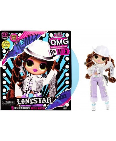 LOL Surprise OMG Remix Lonestar Fashion Doll Plays Music with Extra Outfit 25 Surprises Including Shoes Hair Brush Doll Stand...