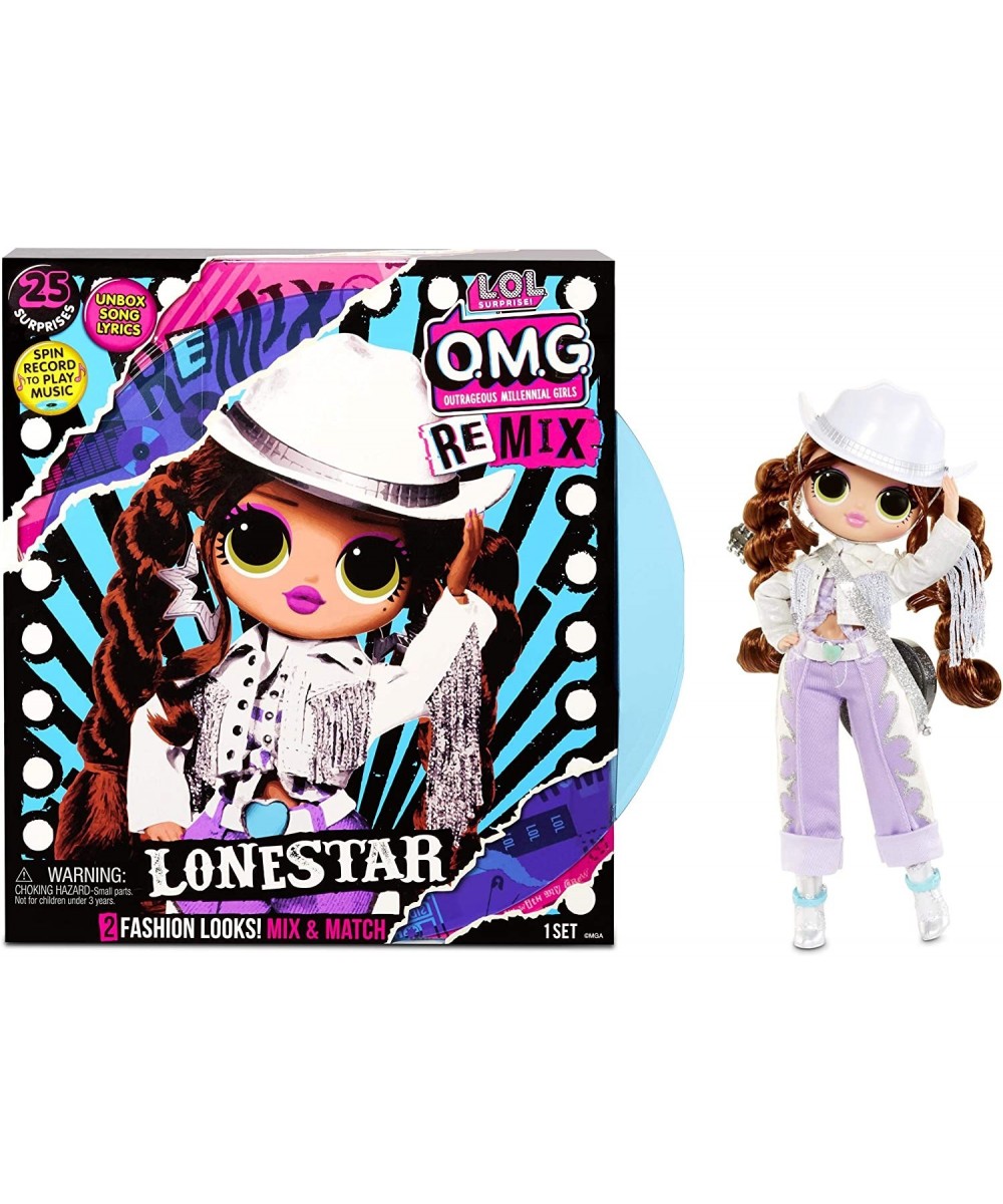 LOL Surprise OMG Remix Lonestar Fashion Doll Plays Music with Extra Outfit 25 Surprises Including Shoes Hair Brush Doll Stand...