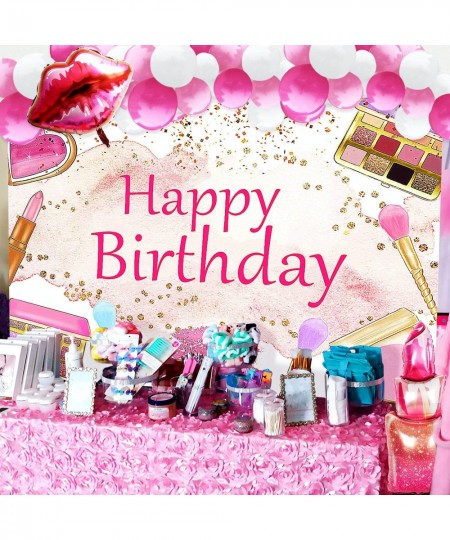 15 PCS Makeup Birthday Party Decoration Makeup Birthday Backdrop Spa Party Decoration Spa Party Supplies Makeup Birthday Part...