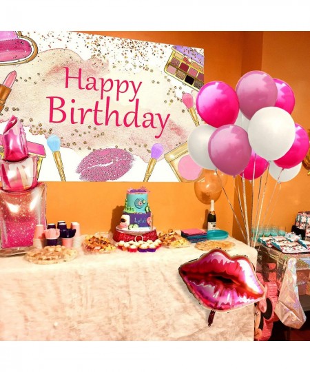 15 PCS Makeup Birthday Party Decoration Makeup Birthday Backdrop Spa Party Decoration Spa Party Supplies Makeup Birthday Part...