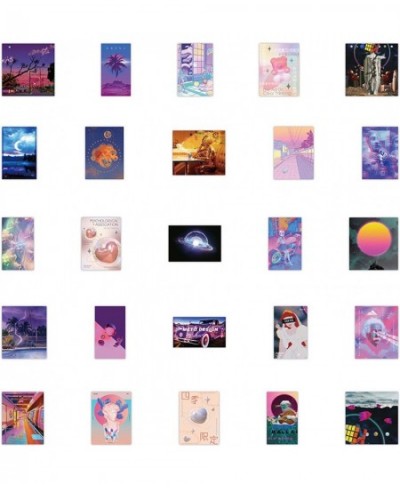 Cute Aesthetic Girl Vaporwave Stickers for Laptop 53pcs Cool Colorful Art Vinyl Stickers Waterproof Trendy Graffiti Decals fo...