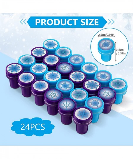 Snowflake Winter Frozen Party Favors Winter Themed Party supplie Includes snowflake Silicone Bracelets Stampers Stickers Soft...