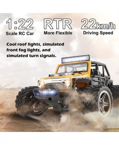 WLtoys 22201 Remote Control Jeep Car 1/22 Scale RC Cars with LED Lights 22km/h 2WD Hobby RC Truck with 2 Batteries 2.4GHz RC ...