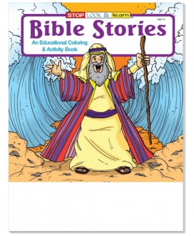 Bible Stories Christian Kids Educational Coloring Books (25 Bulk Pack Without Crayons) - Church Handout - Sunday School Suppl...