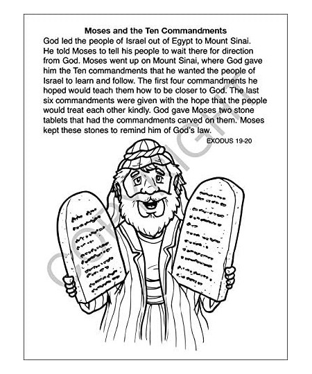 Bible Stories Christian Kids Educational Coloring Books (25 Bulk Pack Without Crayons) - Church Handout - Sunday School Suppl...