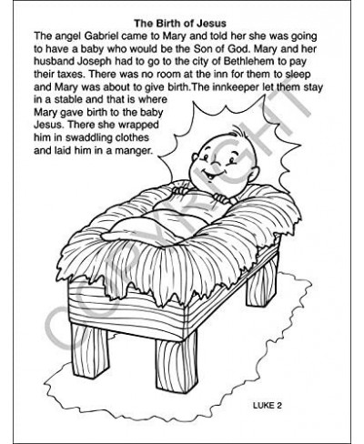 Bible Stories Christian Kids Educational Coloring Books (25 Bulk Pack Without Crayons) - Church Handout - Sunday School Suppl...