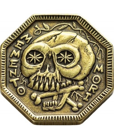 Memento Mori Brass Coin | Memento Vivere Stoic Reminder Token $28.20 - Game Accessories