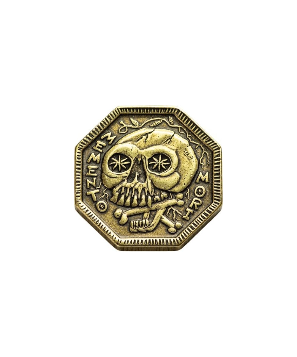 Memento Mori Brass Coin | Memento Vivere Stoic Reminder Token $28.20 - Game Accessories