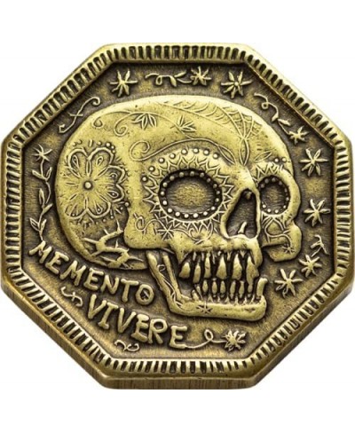 Memento Mori Brass Coin | Memento Vivere Stoic Reminder Token $28.20 - Game Accessories