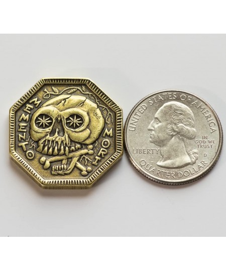 Memento Mori Brass Coin | Memento Vivere Stoic Reminder Token $28.20 - Game Accessories