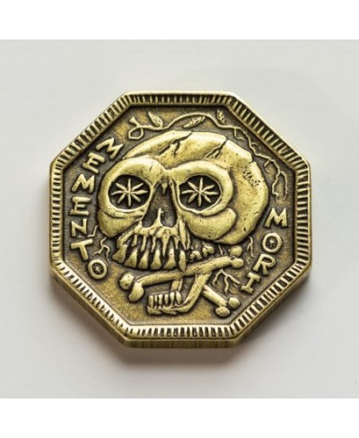 Memento Mori Brass Coin | Memento Vivere Stoic Reminder Token $28.20 - Game Accessories