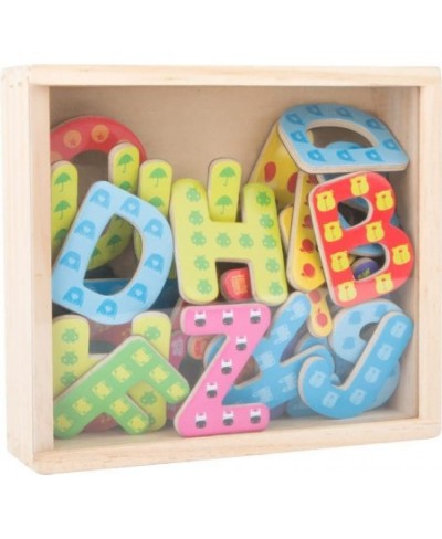 Magnetic Alphabet Letters – Wooden Fridge Magnets for Learning Spelling – Colorful Set Includes 37 Pieces & Travel Box - Teac...