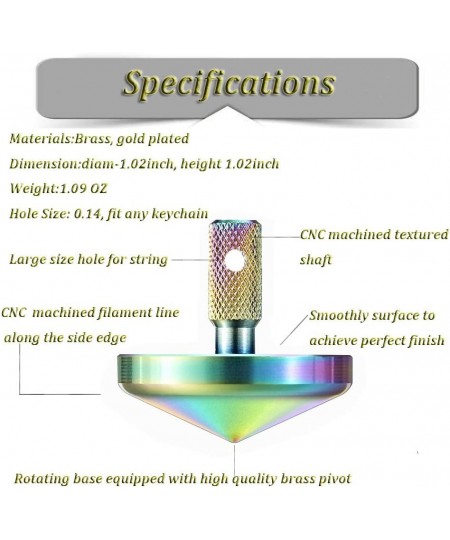 Colorful Metal Spinning Top Stainless Steel Precision Gyroscope Anti-Gravity Spinner Top Perfect Balance Desktop Toy Unique G...