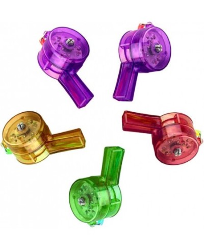 5pcs Flashing Whistle Light Up Whistle Glowing in The Dark Toy Noise Maker Toy LED Party Favors Gifts for Kids Children (Rand...