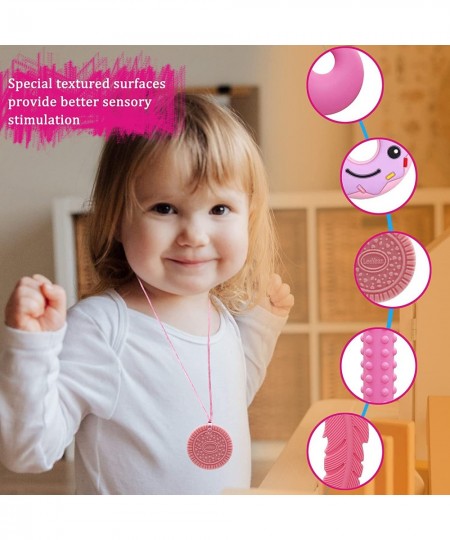 Chew Necklace for Sensory Girls Silicone Chewy Necklaces for Kids with Autism ADHD SPD Chewing Oral Motor Therapy Toy $22.76 ...