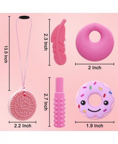 Chew Necklace for Sensory Girls Silicone Chewy Necklaces for Kids with Autism ADHD SPD Chewing Oral Motor Therapy Toy $22.76 ...