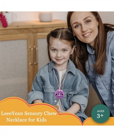 Chew Necklace for Sensory Girls Silicone Chewy Necklaces for Kids with Autism ADHD SPD Chewing Oral Motor Therapy Toy $22.76 ...