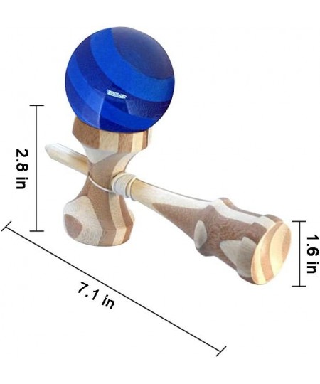 Bamboo Kendama with Translucent Blue Ball with Extra String for Kids Teens Adults Festival Gift $27.96 - Kids' Handheld Games