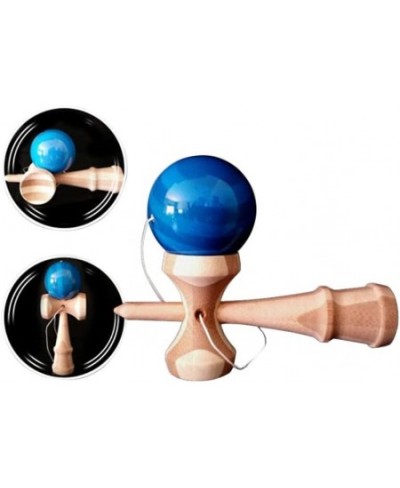 Bamboo Kendama with Translucent Blue Ball with Extra String for Kids Teens Adults Festival Gift $27.96 - Kids' Handheld Games