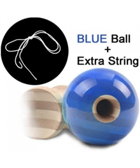 Bamboo Kendama with Translucent Blue Ball with Extra String for Kids Teens Adults Festival Gift $27.96 - Kids' Handheld Games