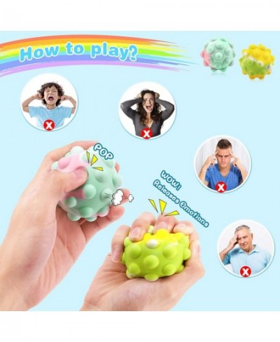 Pop Stress Balls PopIt Ball Fidget Squeeze Toy BPA Free Push Rainbow Stress Ball Squishy Stress Balls and Sensory Toys Stress...