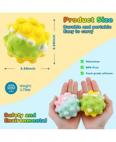 Pop Stress Balls PopIt Ball Fidget Squeeze Toy BPA Free Push Rainbow Stress Ball Squishy Stress Balls and Sensory Toys Stress...