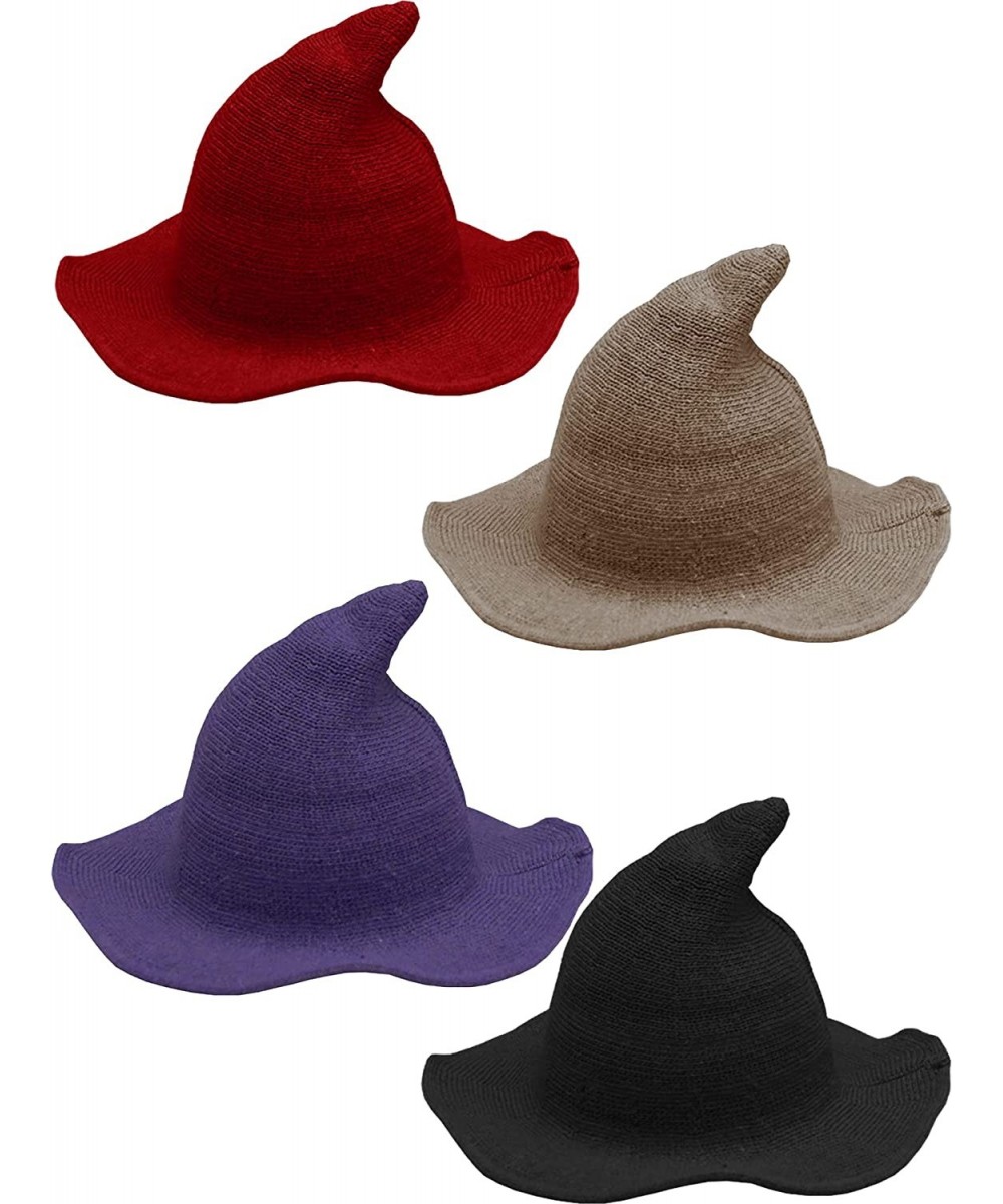 4 Pack Halloween Witch Hat Wool Witch Hats for Halloween Party Decor $57.96 - Kids' Party Hats