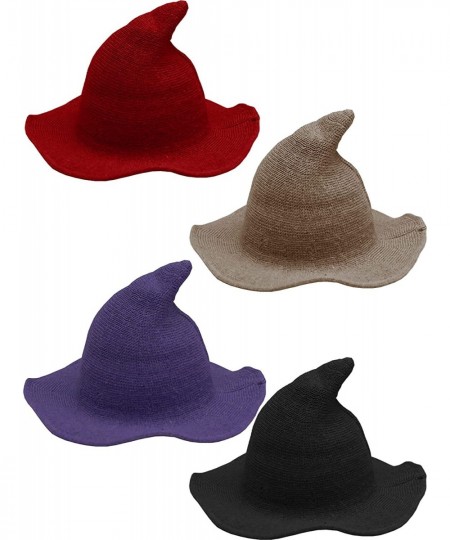 4 Pack Halloween Witch Hat Wool Witch Hats for Halloween Party Decor $57.96 - Kids' Party Hats