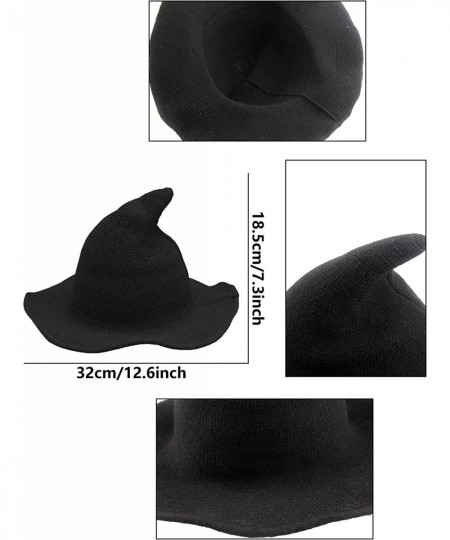 4 Pack Halloween Witch Hat Wool Witch Hats for Halloween Party Decor $57.96 - Kids' Party Hats