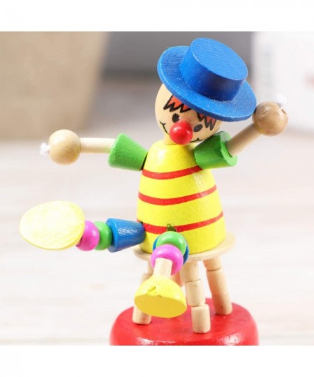 5pcs Wooden Push up Toy Finger Puppets Thumb Press Base Wooden Clown Puppets for Home Office Desk Decoration $21.89 - Finger ...