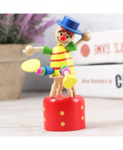 5pcs Wooden Push up Toy Finger Puppets Thumb Press Base Wooden Clown Puppets for Home Office Desk Decoration $21.89 - Finger ...